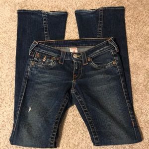 True Religion ‘Joey’ Flared and Distressed Jeans
